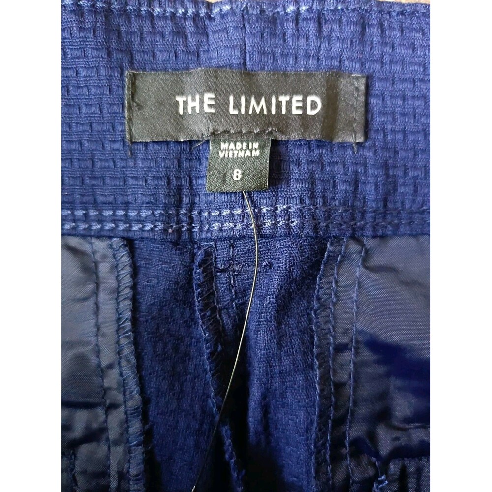 The Limited Shorts Womens Size 8 Navy Blue Waffle Weave Tailored Short Chino - Picture 4 of 8